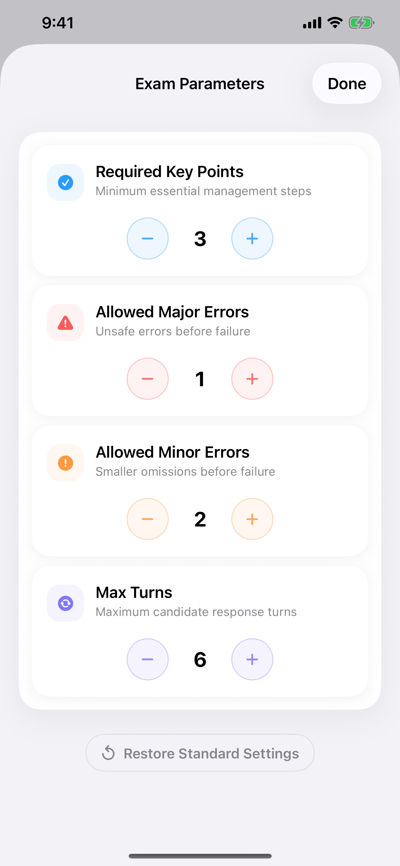 Oral Boards AI case prompt screen